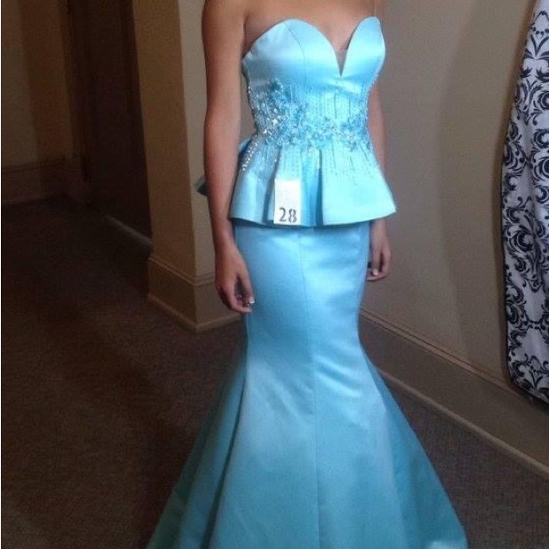 Blue Rachel Allan Pageant Dress